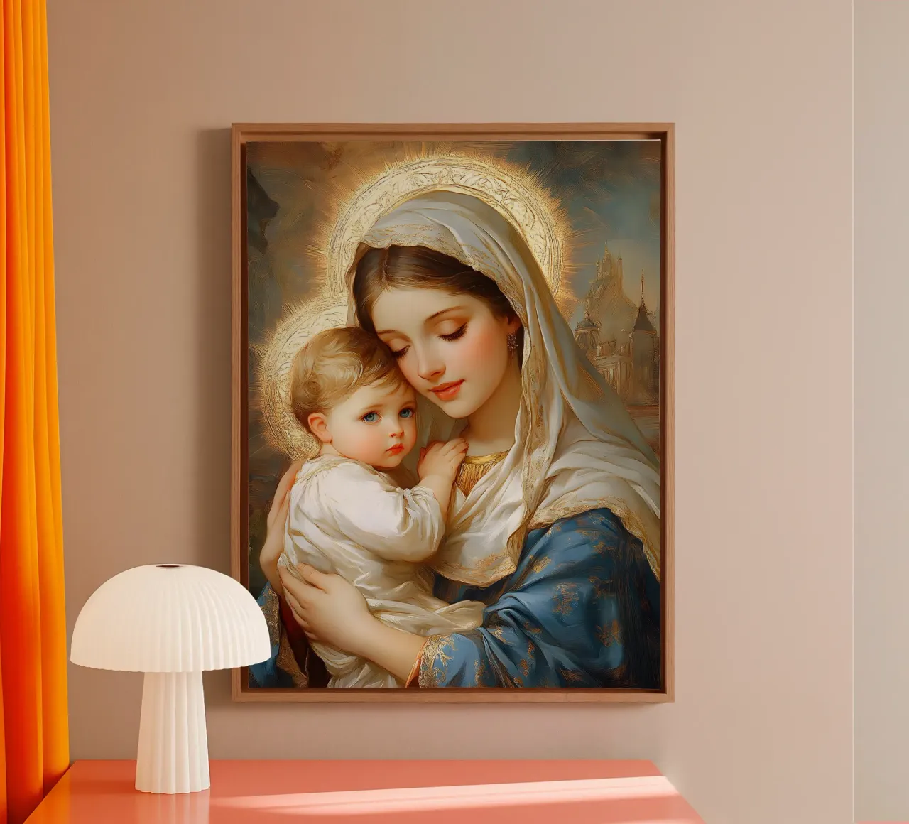 Vergine Maria tela con Cornice a cassetta da Stellar Creative