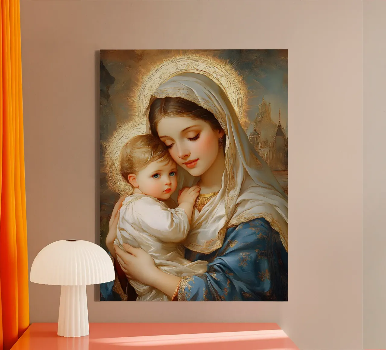 Vergine Maria tela con Cornice a cassetta da Stellar Creative