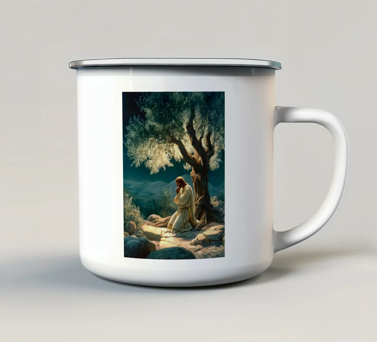 Gesù Cristo tazza in smalto da Stellar Creative