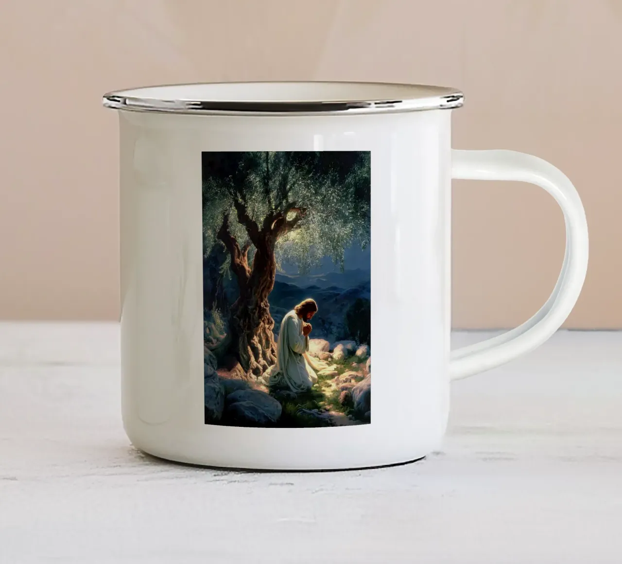 Gesù Cristo tazza in smalto da Stellar Creative