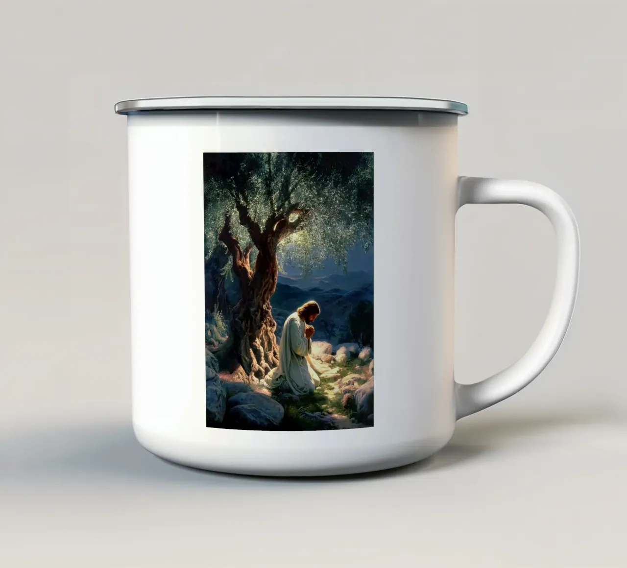 Gesù Cristo tazza in smalto da Stellar Creative
