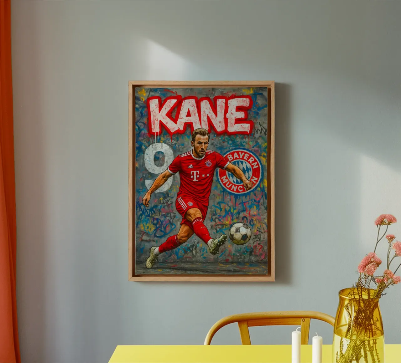 Harry Kane tela con Cornice a cassetta da Cyberpunk Canvas