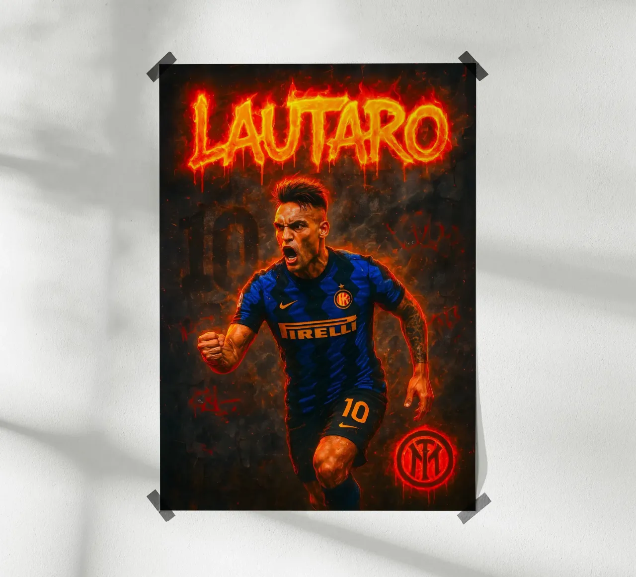 Lautaro Martinez poster da Cyberpunk Canvas