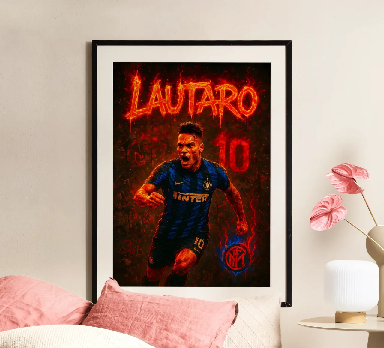 Lautaro Martinez poster da Cyberpunk Canvas