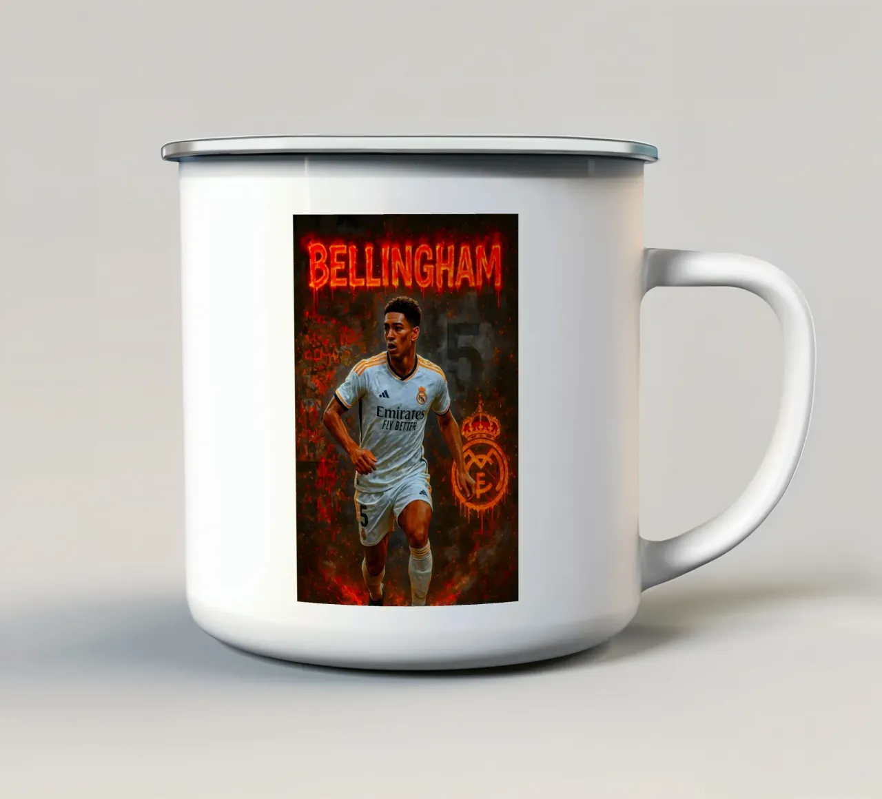 Jude Bellingham tazza in smalto da Cyberpunk Canvas