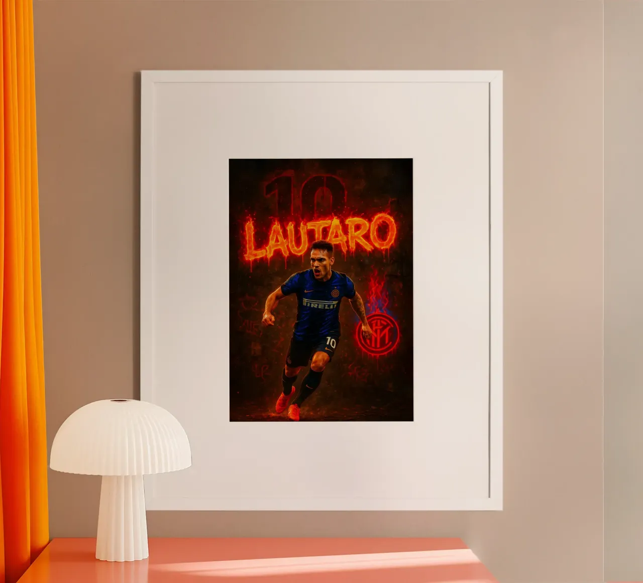 Lautaro Martínez poster da Cyberpunk Canvas