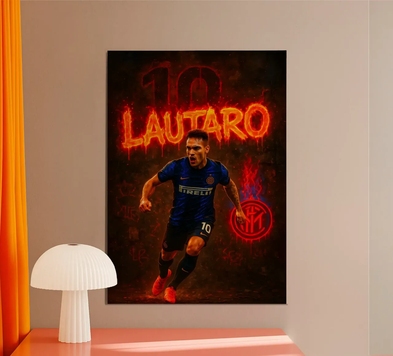 Lautaro Martínez poster da Cyberpunk Canvas