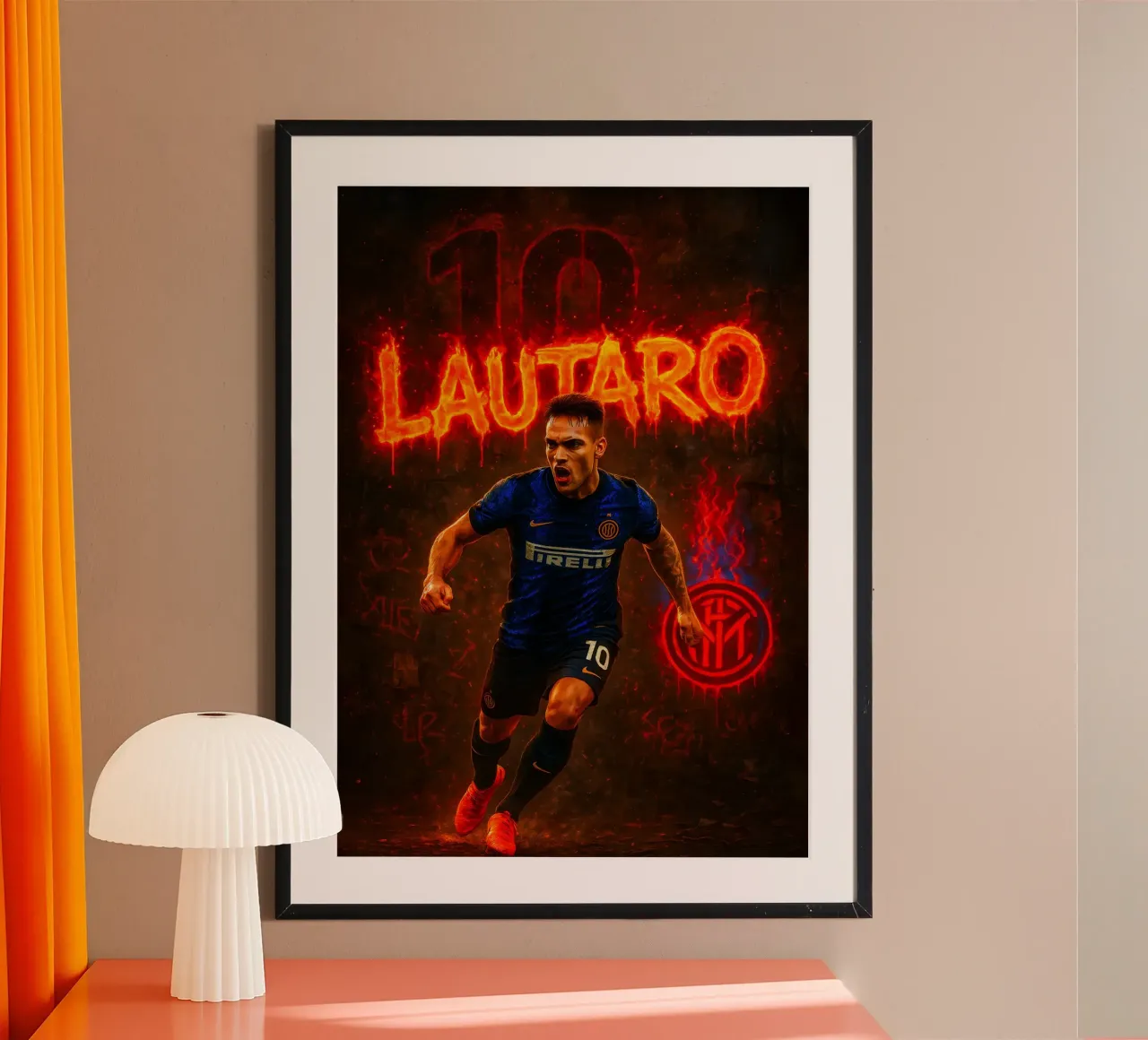 Lautaro Martínez poster da Cyberpunk Canvas