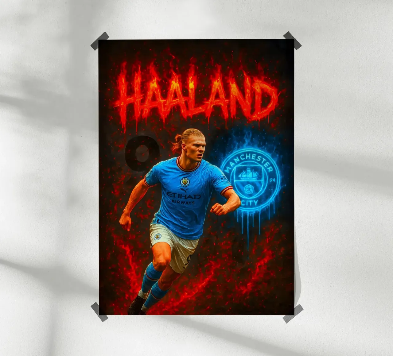 Erling Haaland poster da Cyberpunk Canvas