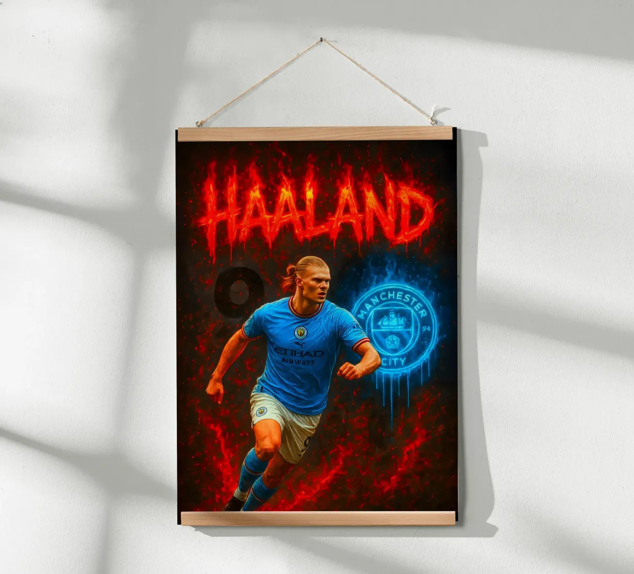 Erling Haaland poster da Cyberpunk Canvas