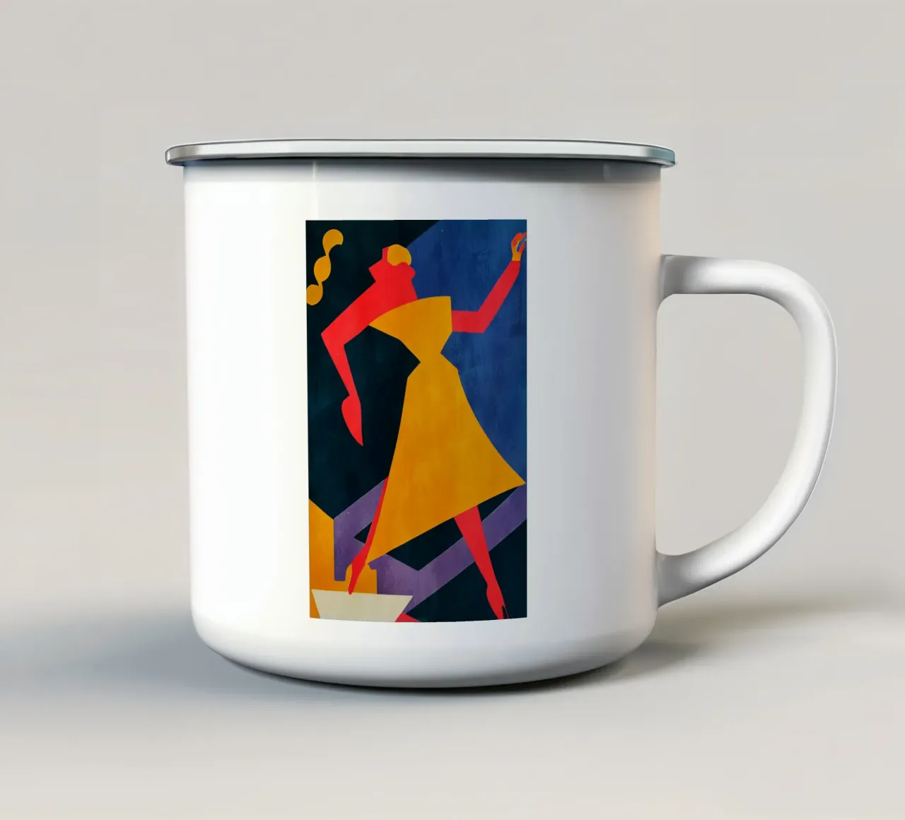 Metropolis Girl tazza in smalto da Bo Anderson