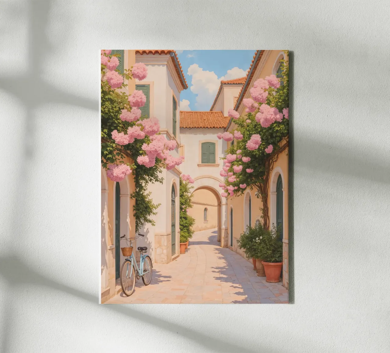 Charming Alleway canvas with Floater frame by Artsy Bessy