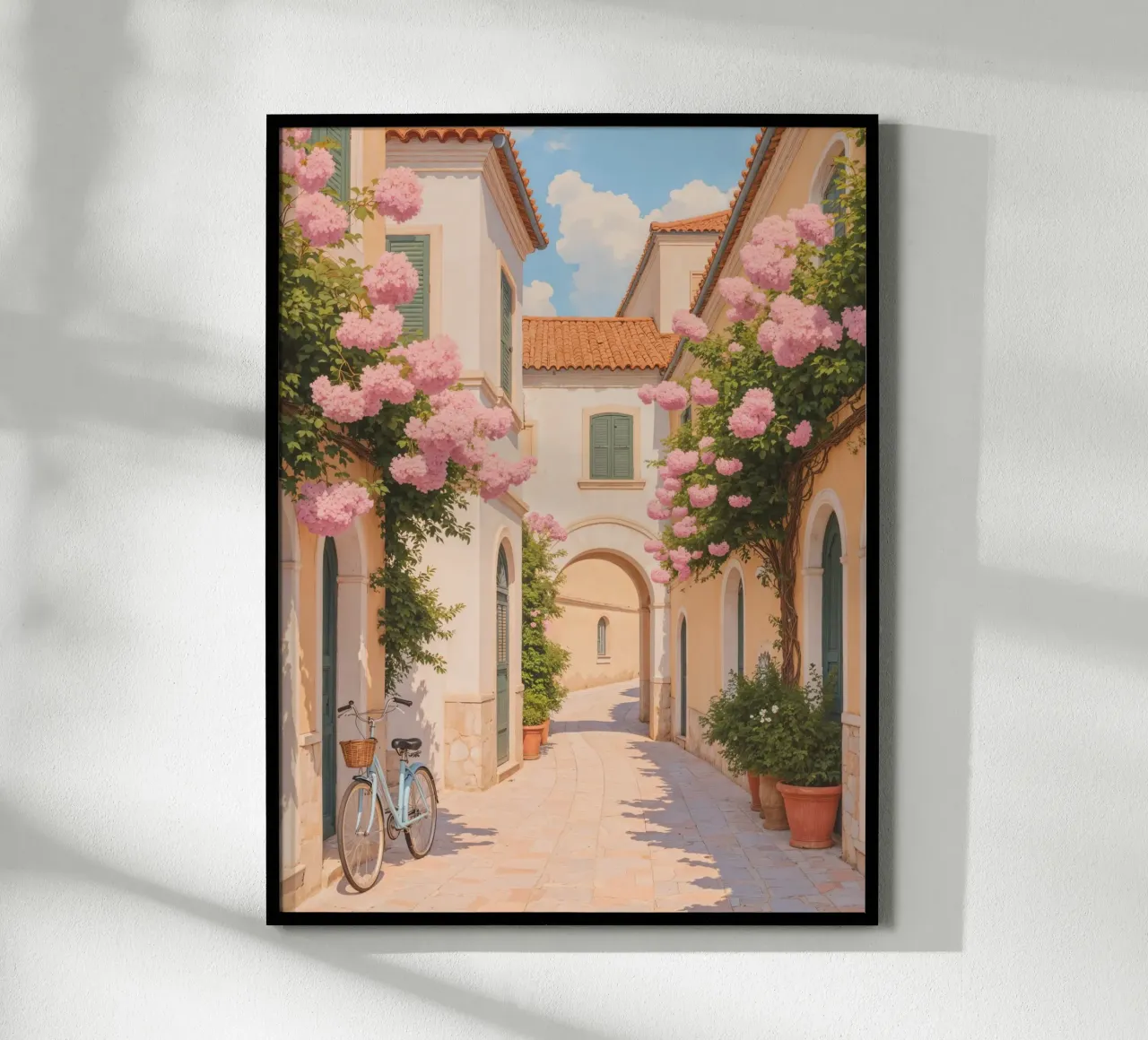 Charming Alleway poster con telaio in legno da Artsy Bessy