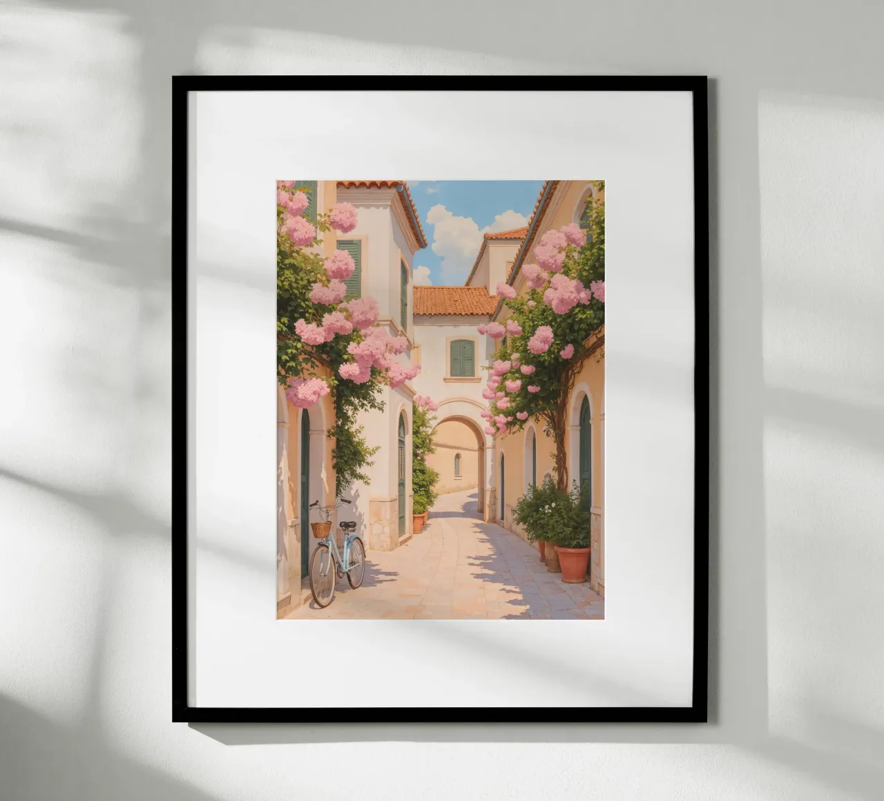 Charming Alleway poster con telaio in legno da Artsy Bessy