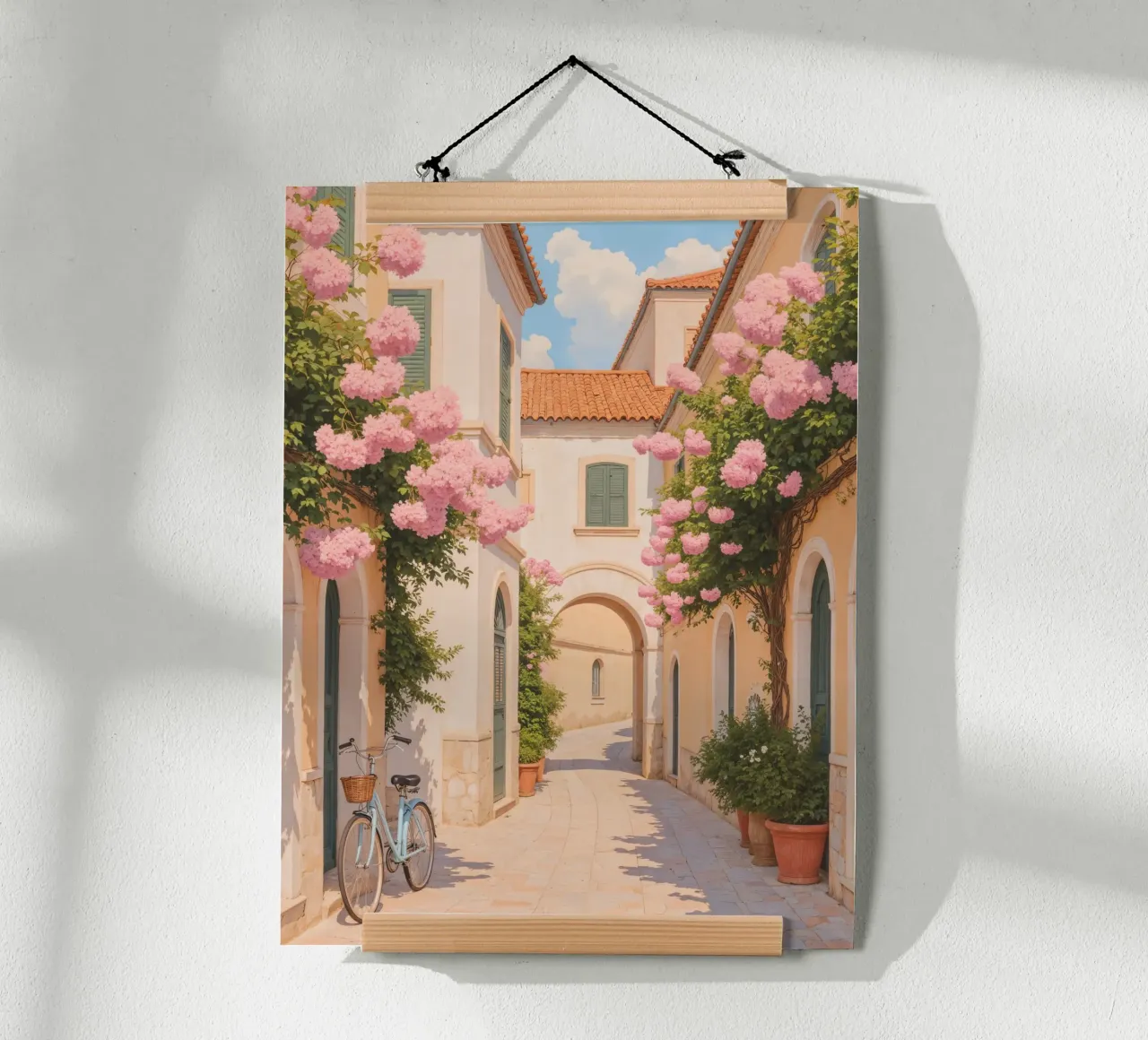 Charming Alleway poster con telaio in legno da Artsy Bessy