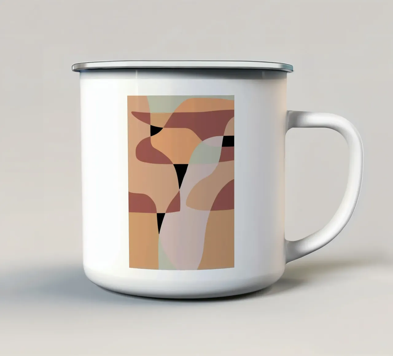 Beige mash up 05 tazza in smalto da Little Dean