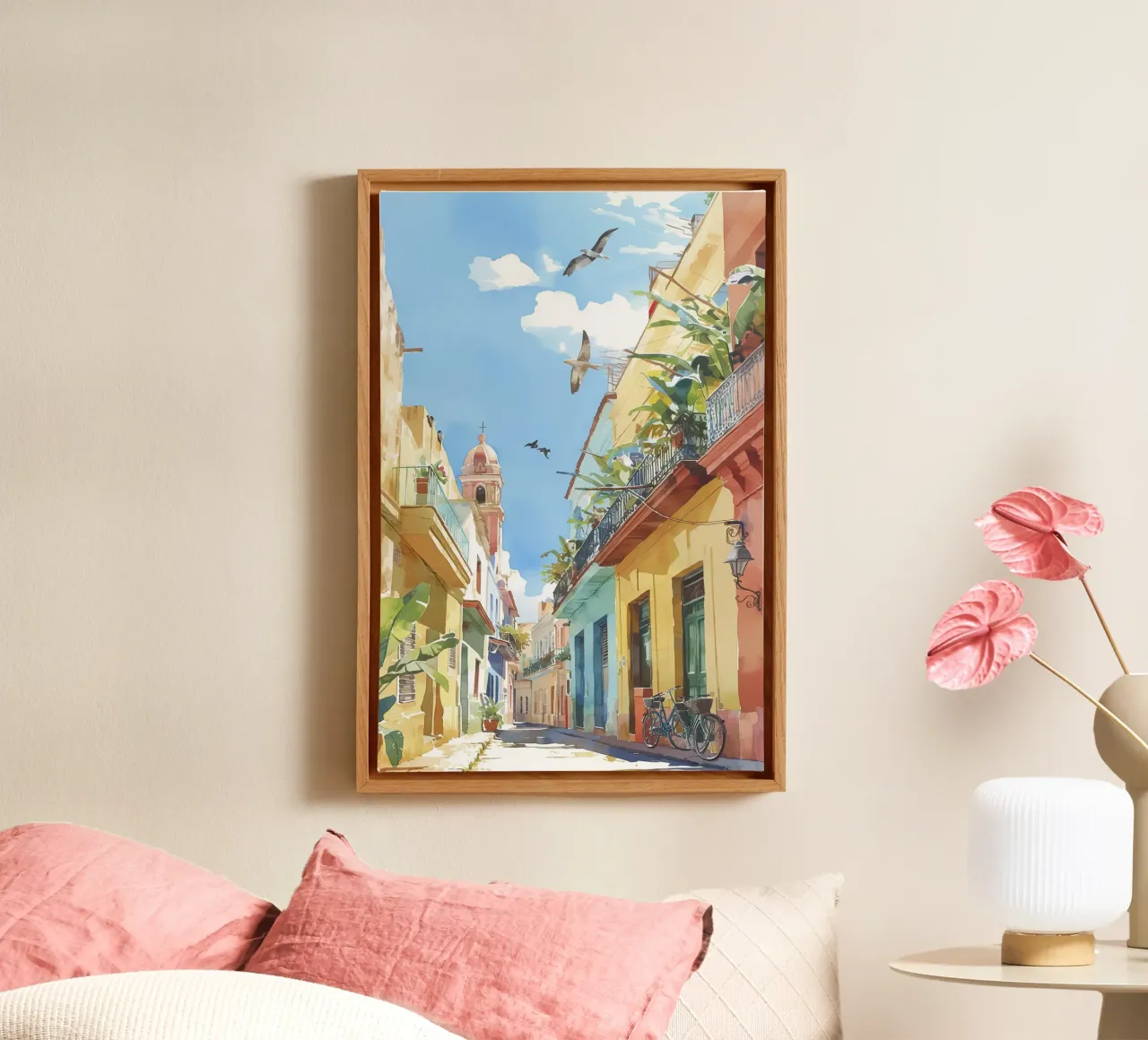 Cuba tela con Cornice a cassetta da Artsy Bessy