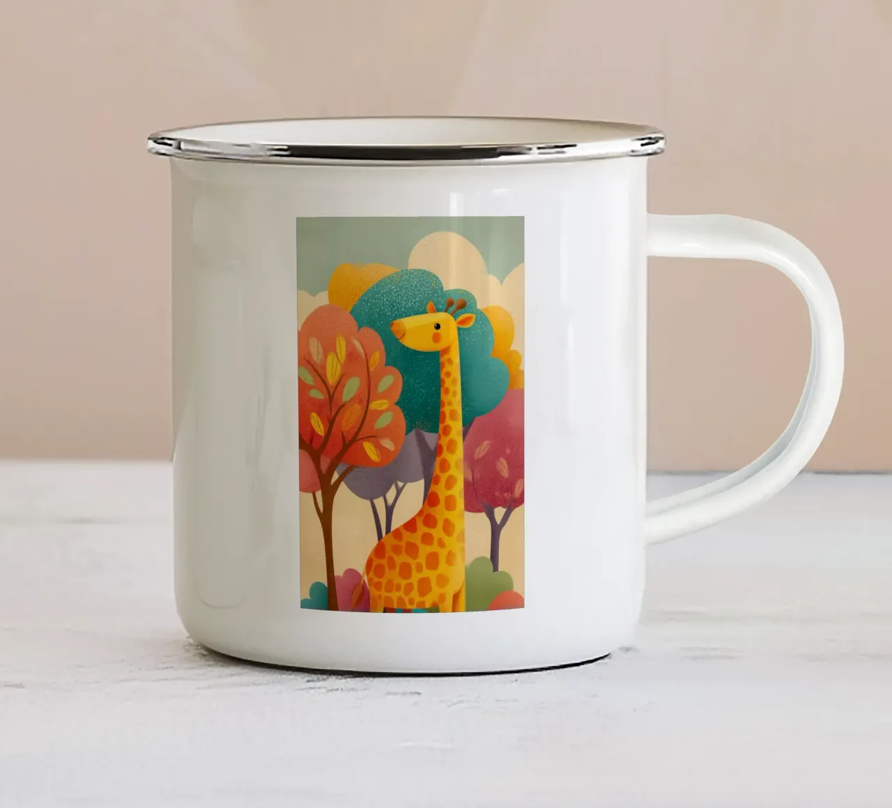 Sunny the Giraffe tazza in smalto da Kiara