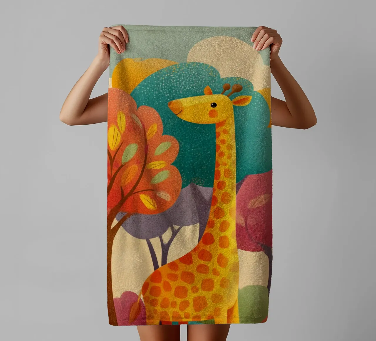 Sunny the Giraffe Handtuch von Kiara