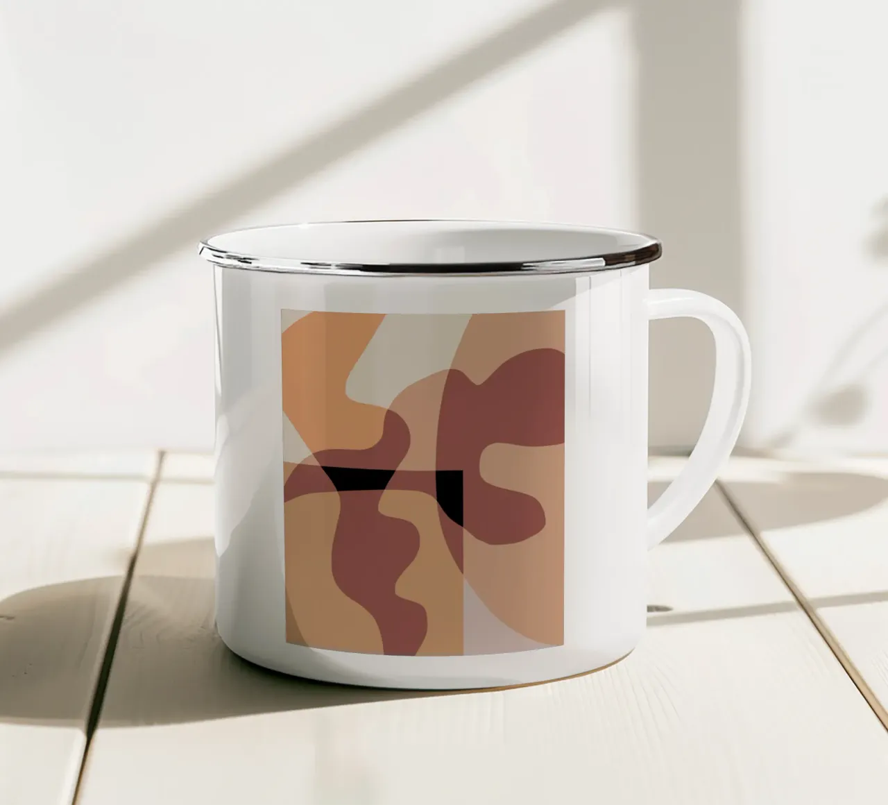 Beige mash up 07 tazza in smalto da Little Dean
