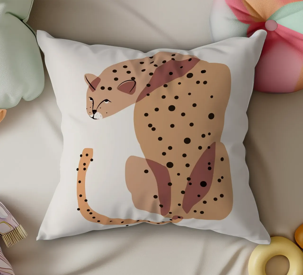 Ghepardo grasso 02 cuscino da Little Dean