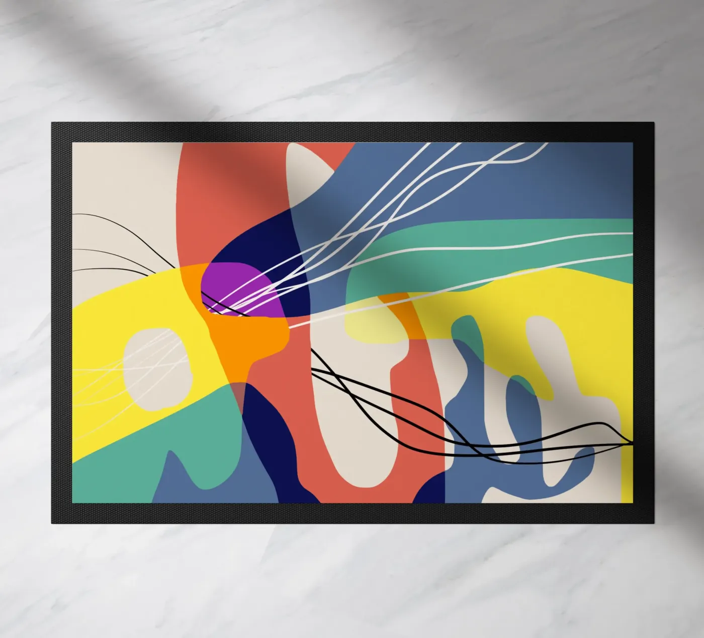 Science abstract doormat by Little Dean