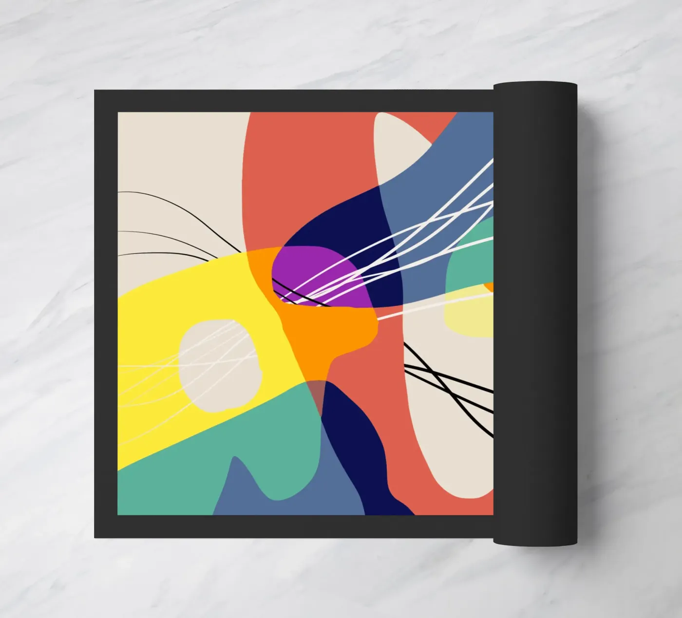 Science abstract doormat by Little Dean