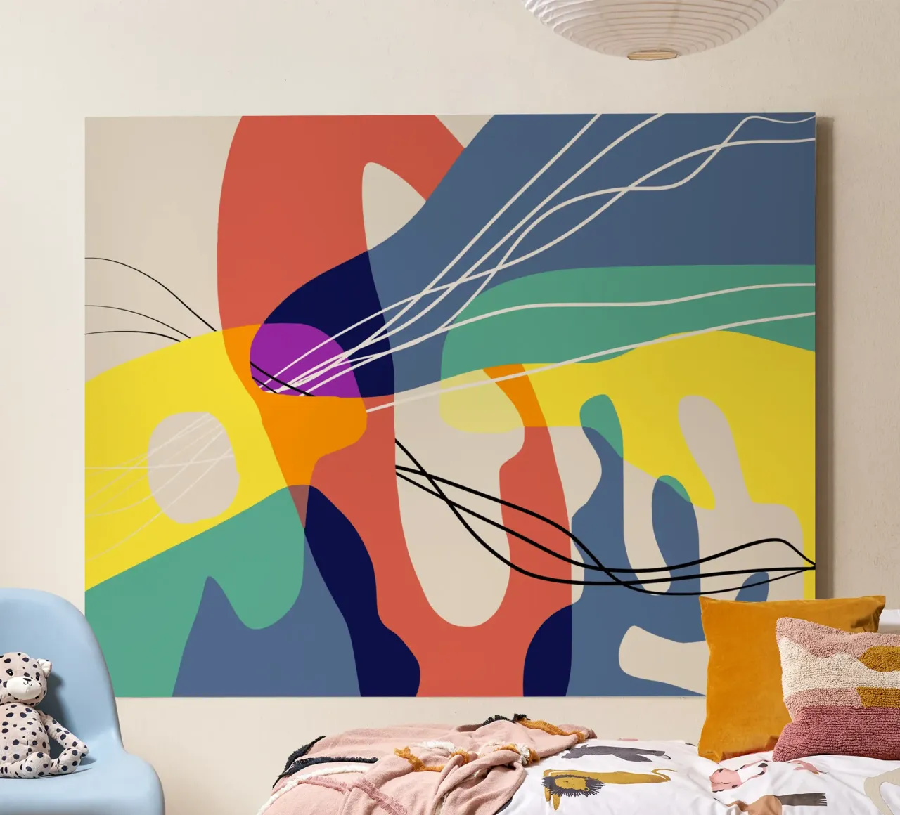 Wissenschaftliche Zusammenfassung Leinwand mit Schattenfugenrahmen von Little Dean