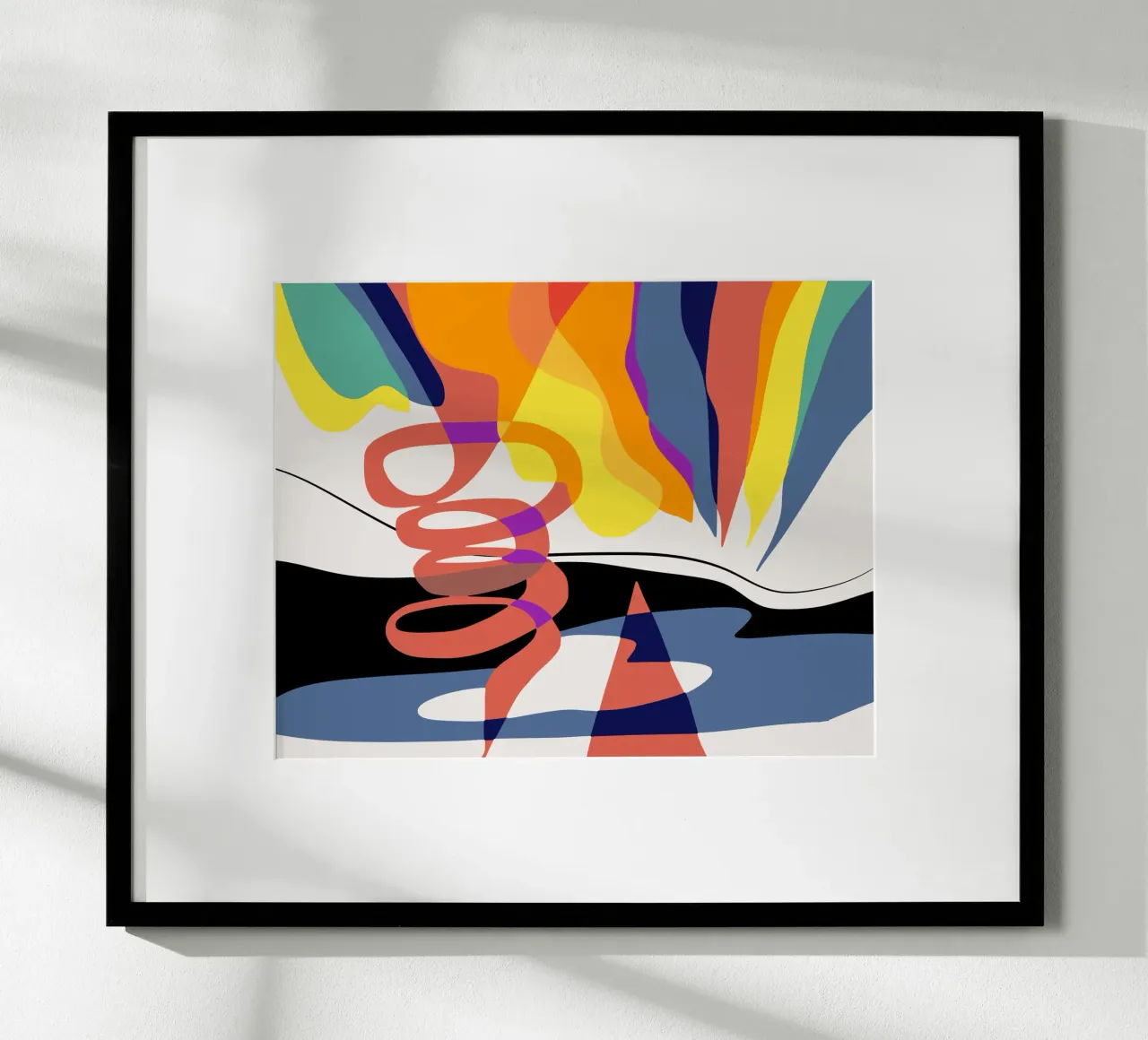 Scienza abstract 02 poster con telaio in legno da Little Dean