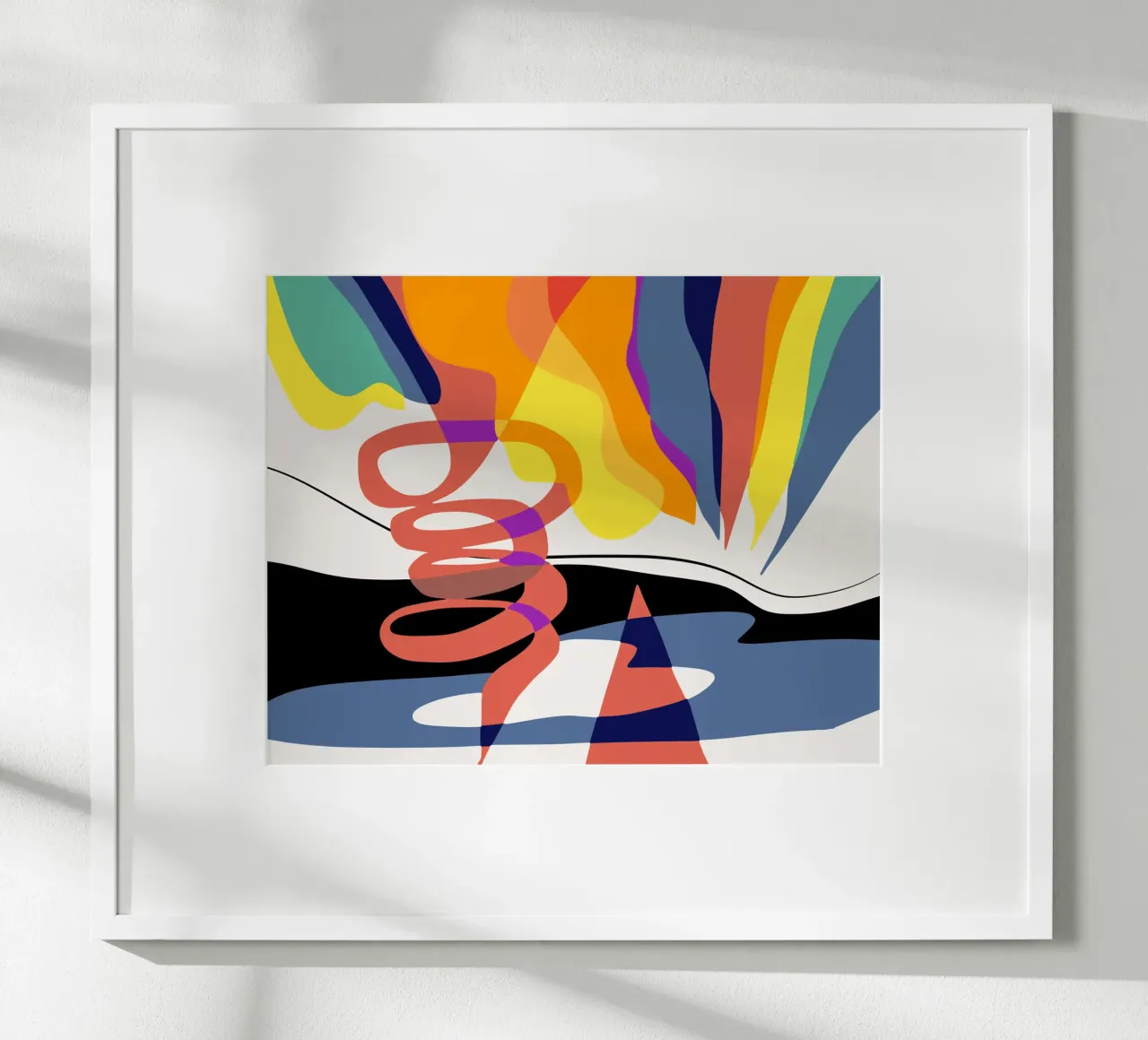 Scienza abstract 02 poster con telaio in legno da Little Dean