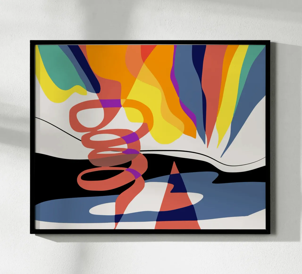 Scienza abstract 02 poster con telaio in legno da Little Dean