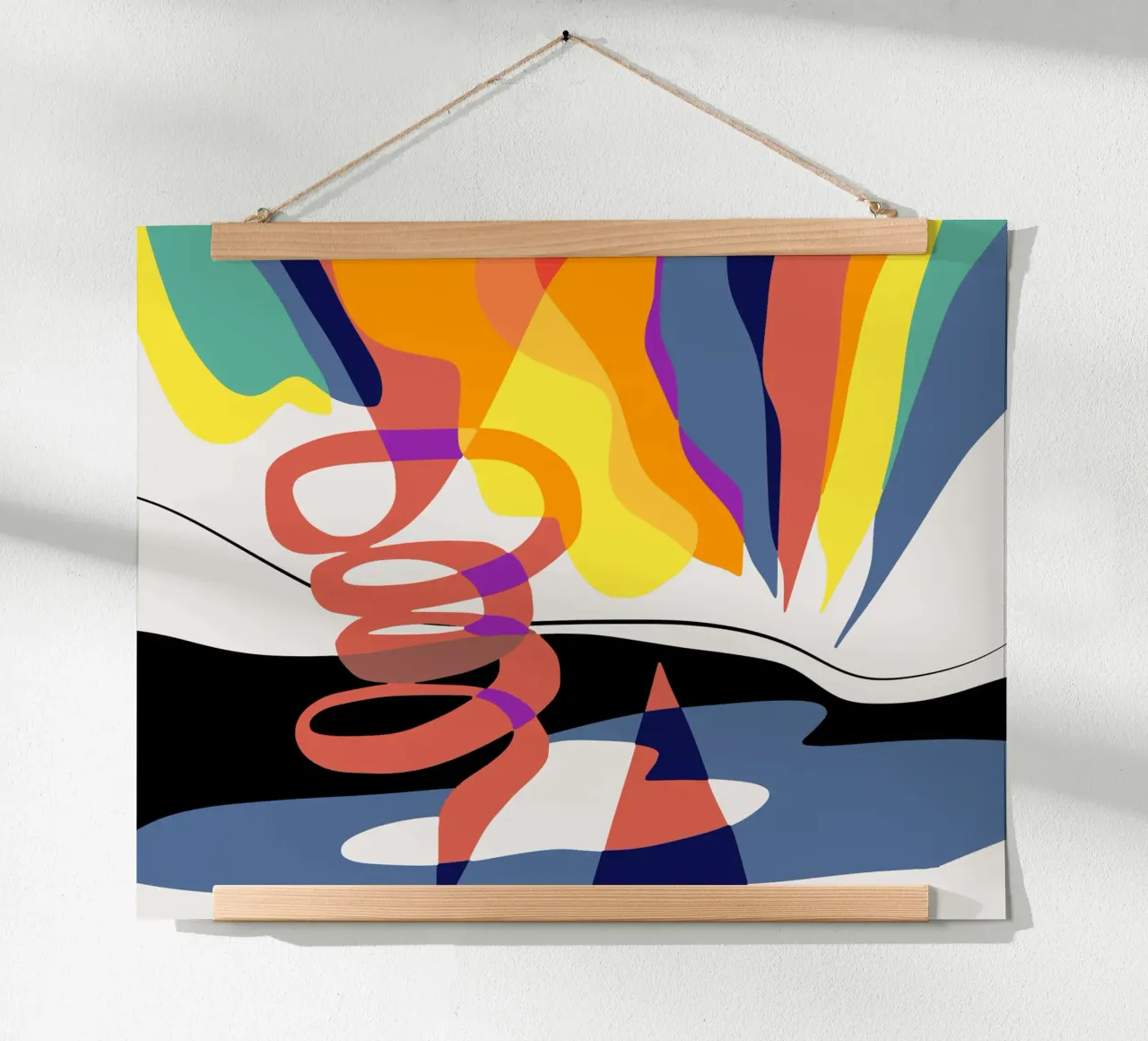 Scienza abstract 02 poster con telaio in legno da Little Dean