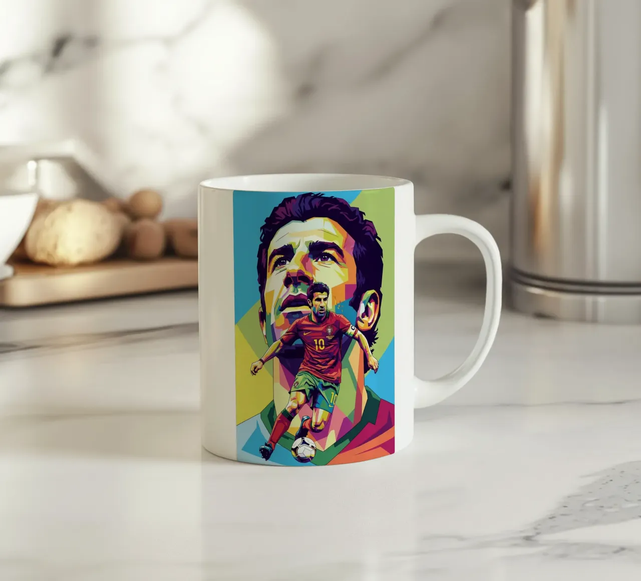 Luis Figo in prima serata tazza in ceramica da Hantamrata