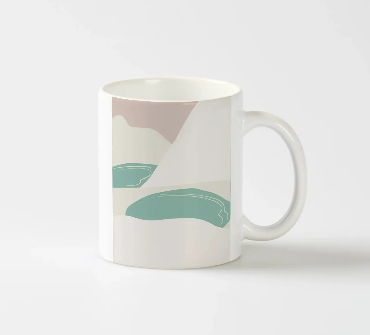 Paesaggio bianco 09 tazza in ceramica da Little Dean