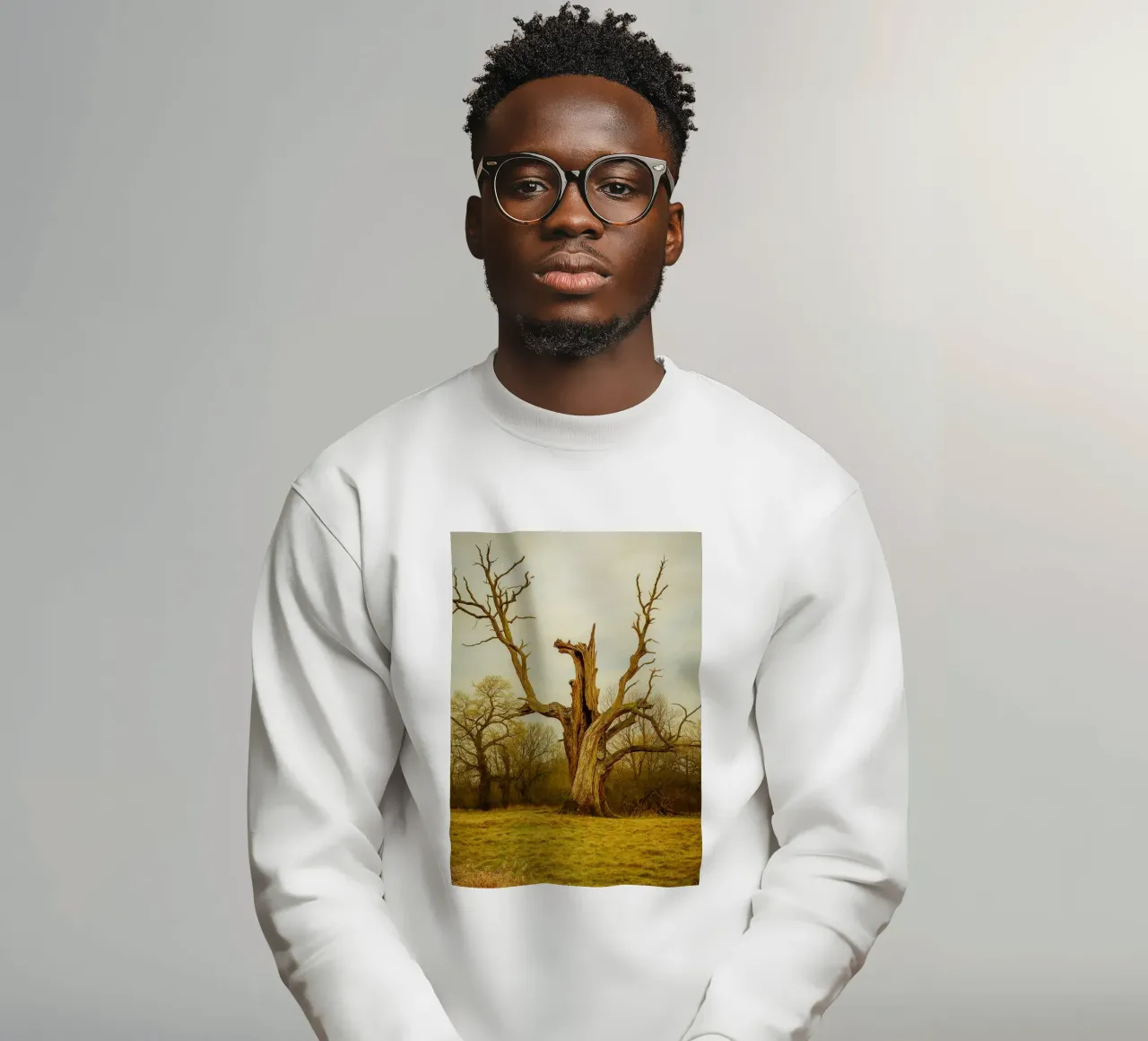 broken tree trunk view photography sweatshirt by landtengs