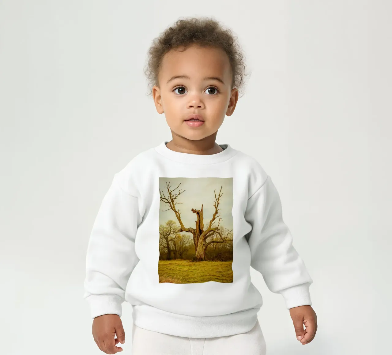 broken tree trunk view photography baby sweatshirt by landtengs