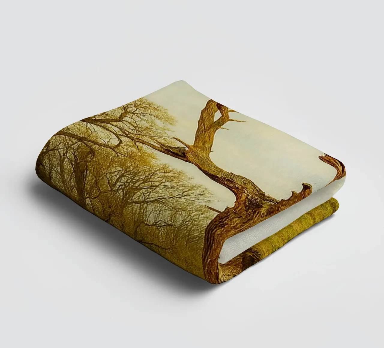 broken tree trunk view photography towel by landtengs
