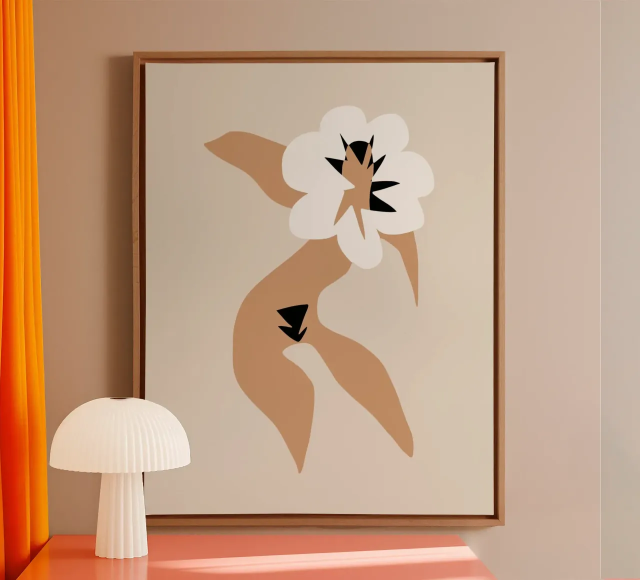 Bloem model 02 canvas met Baklijst van Little Dean