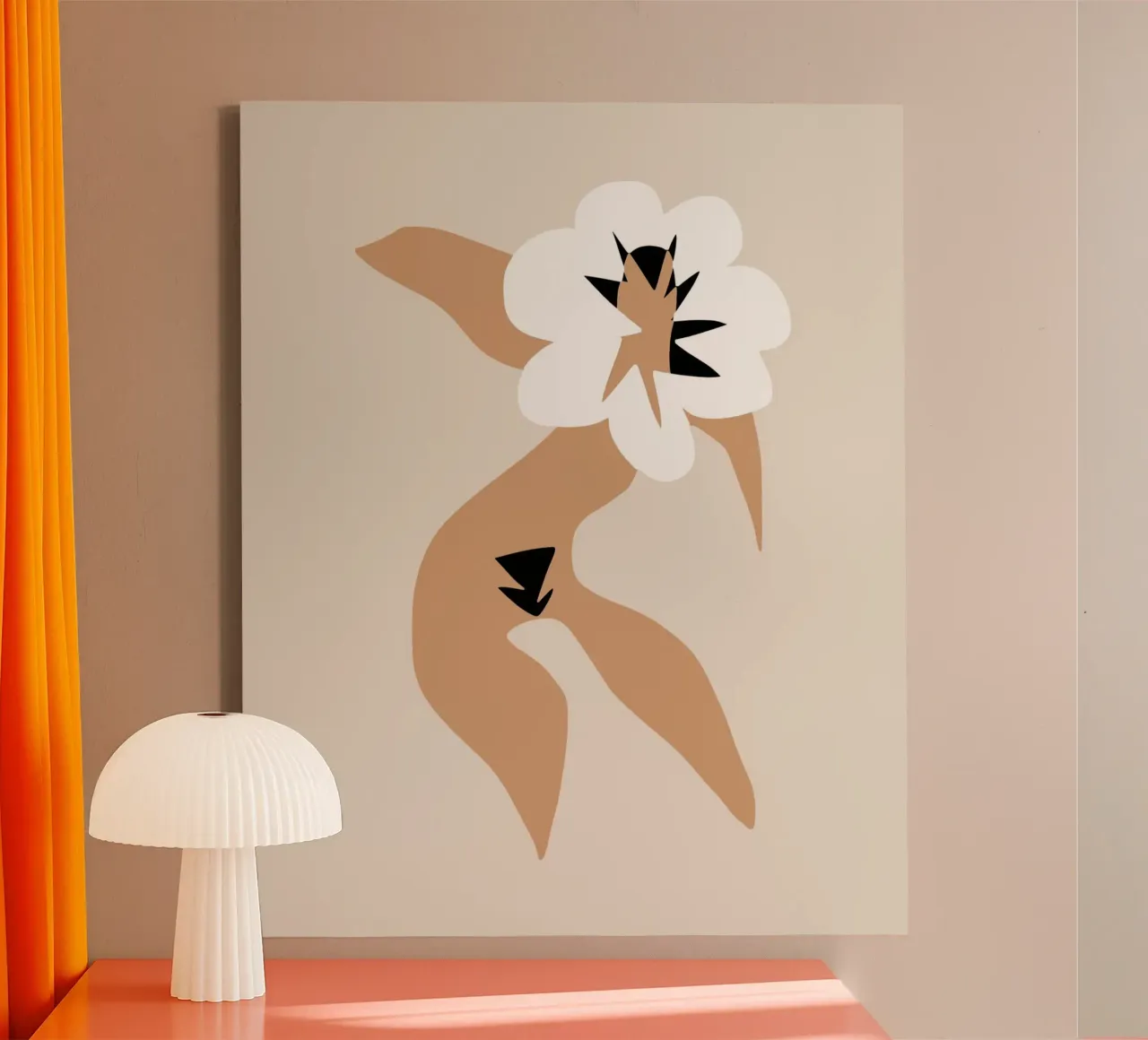 Bloem model 02 canvas met Baklijst van Little Dean