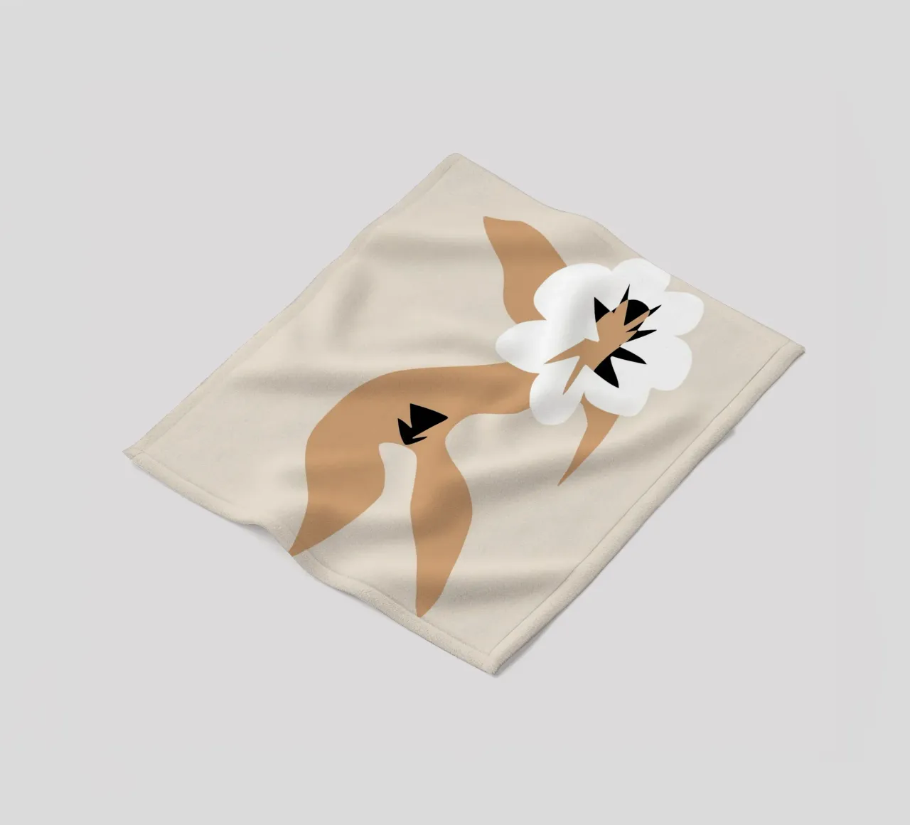 Modello floreale 02 coperta in pile da Little Dean