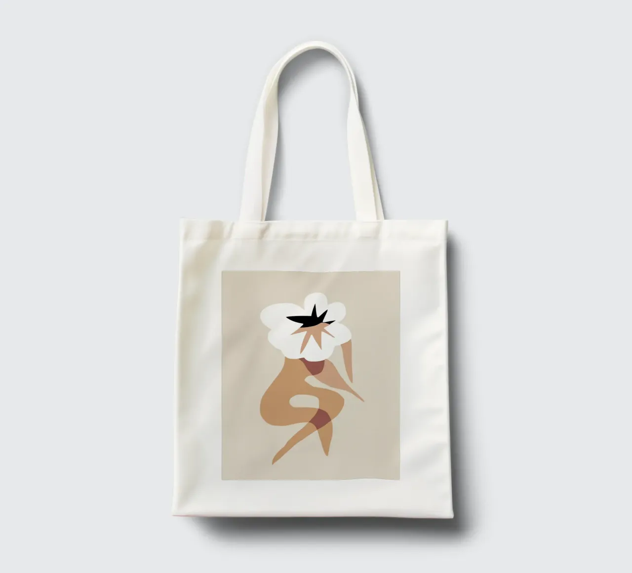 Modello floreale 03 borsa in juta da Little Dean