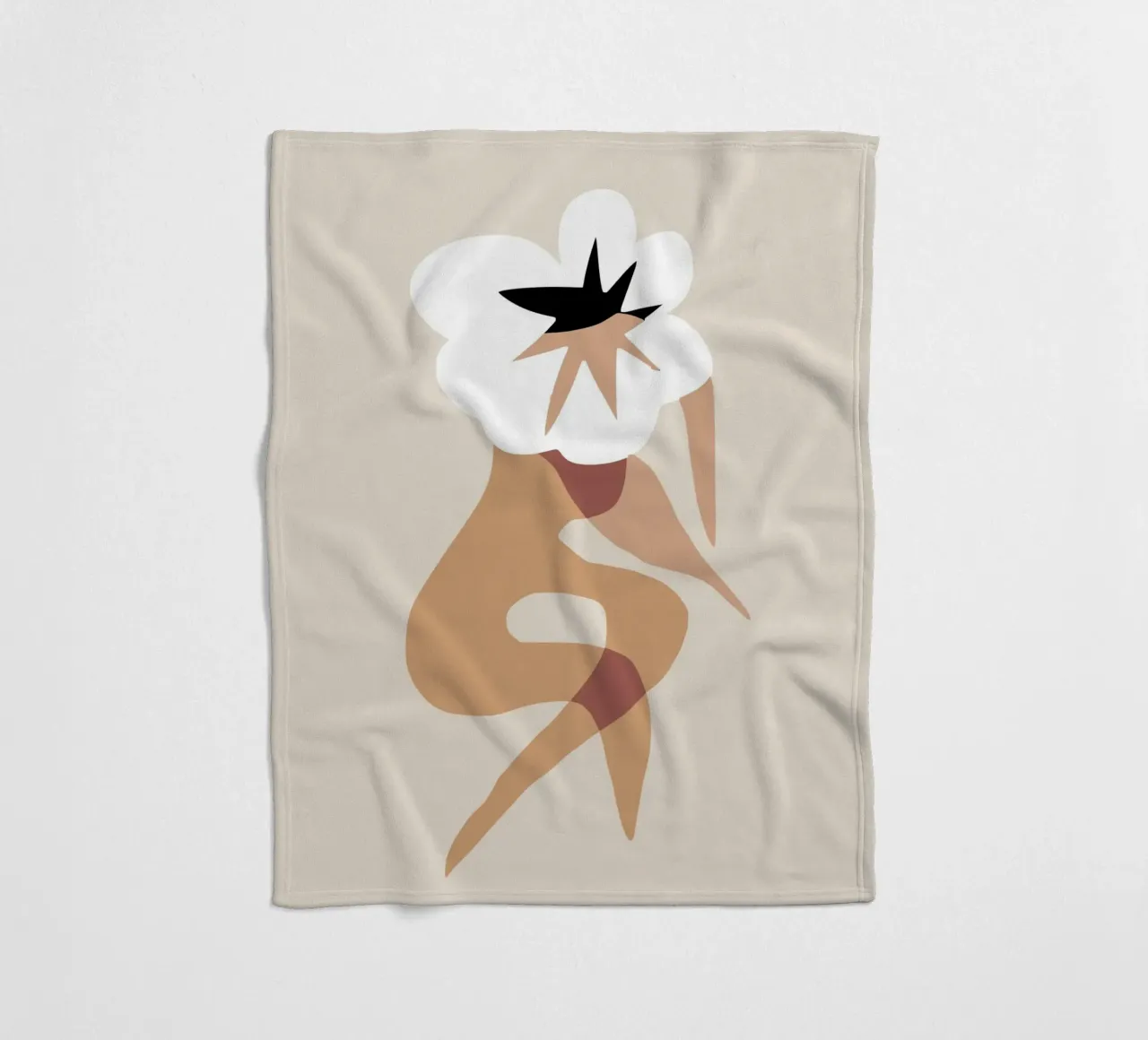 Modello floreale 03 coperta in pile da Little Dean