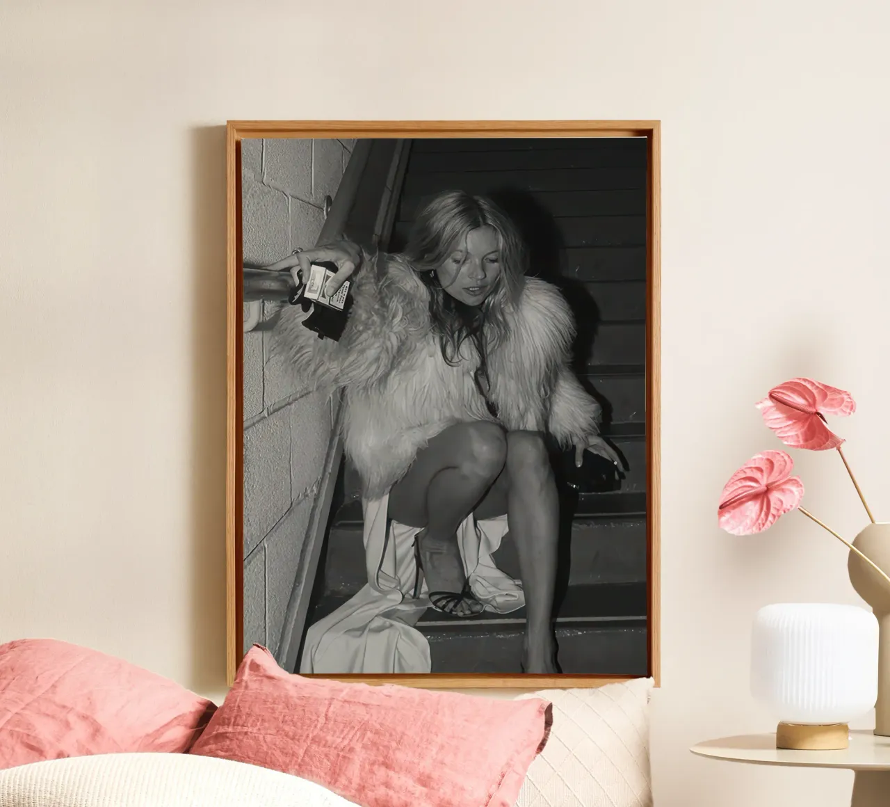Kate Moss 6 tela con Cornice a cassetta da vintgeseyn
