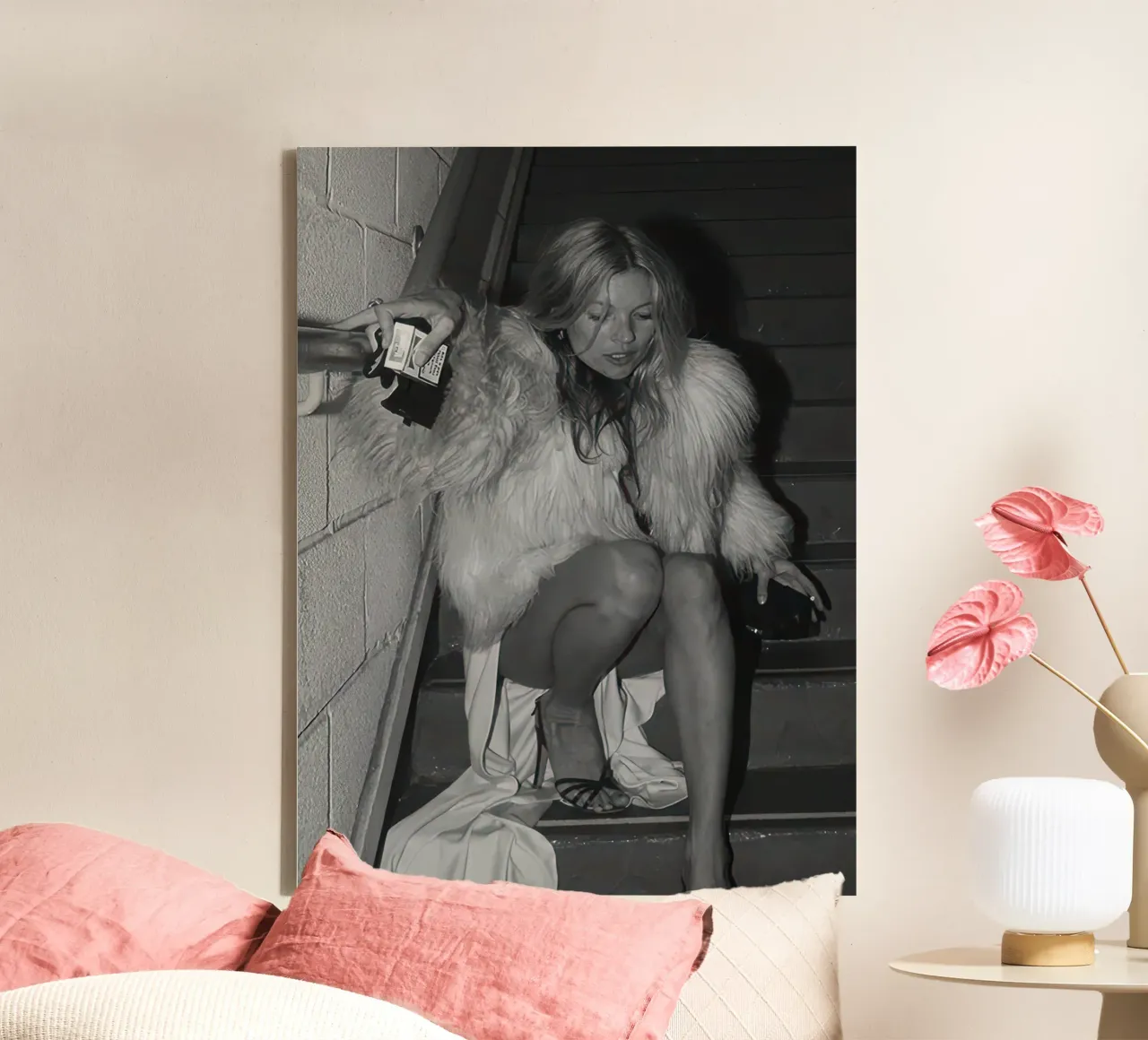 Kate Moss 6 tela con Cornice a cassetta da vintgeseyn