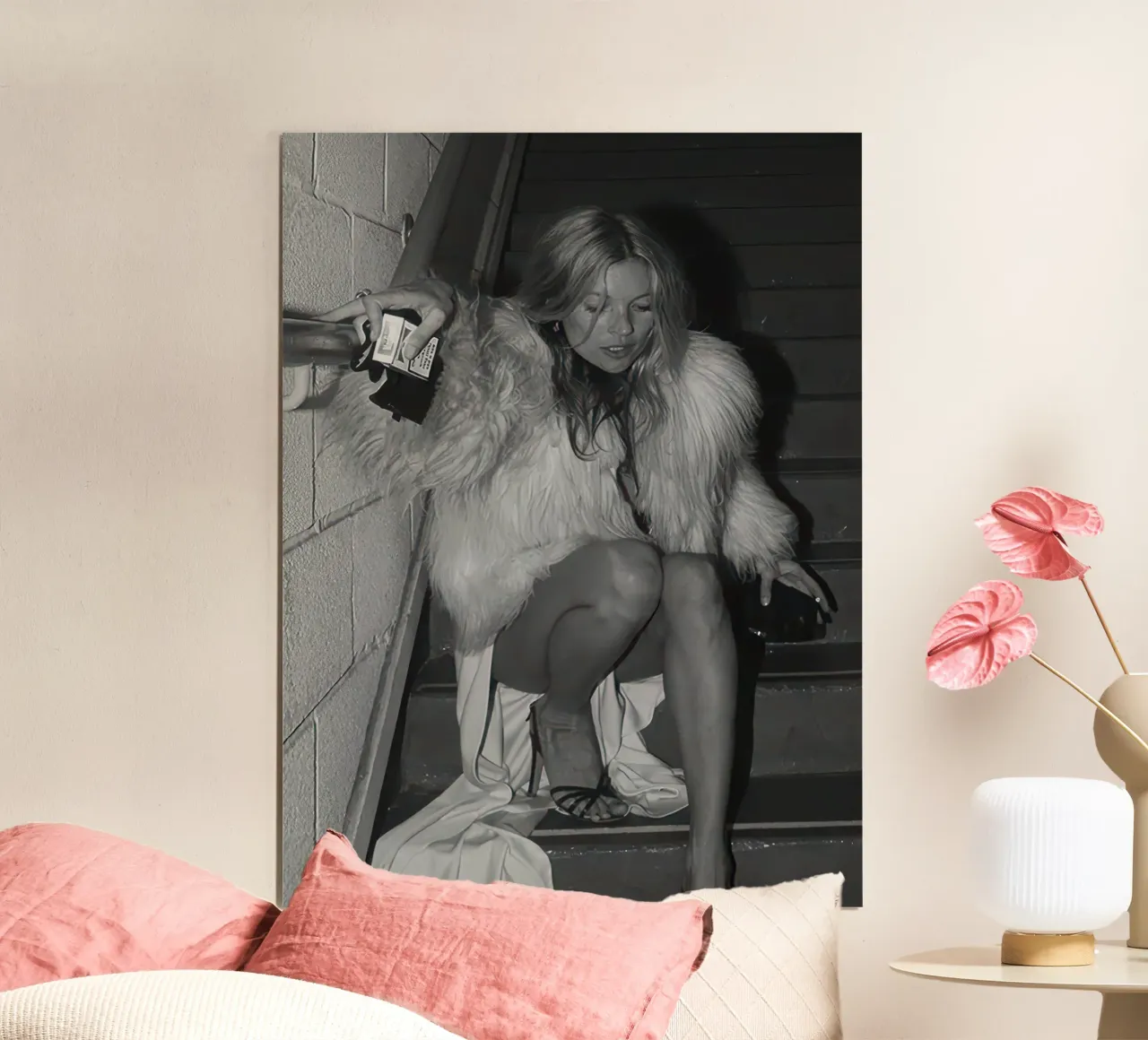 Kate Moss 6 poster con telaio in alluminio da vintgeseyn