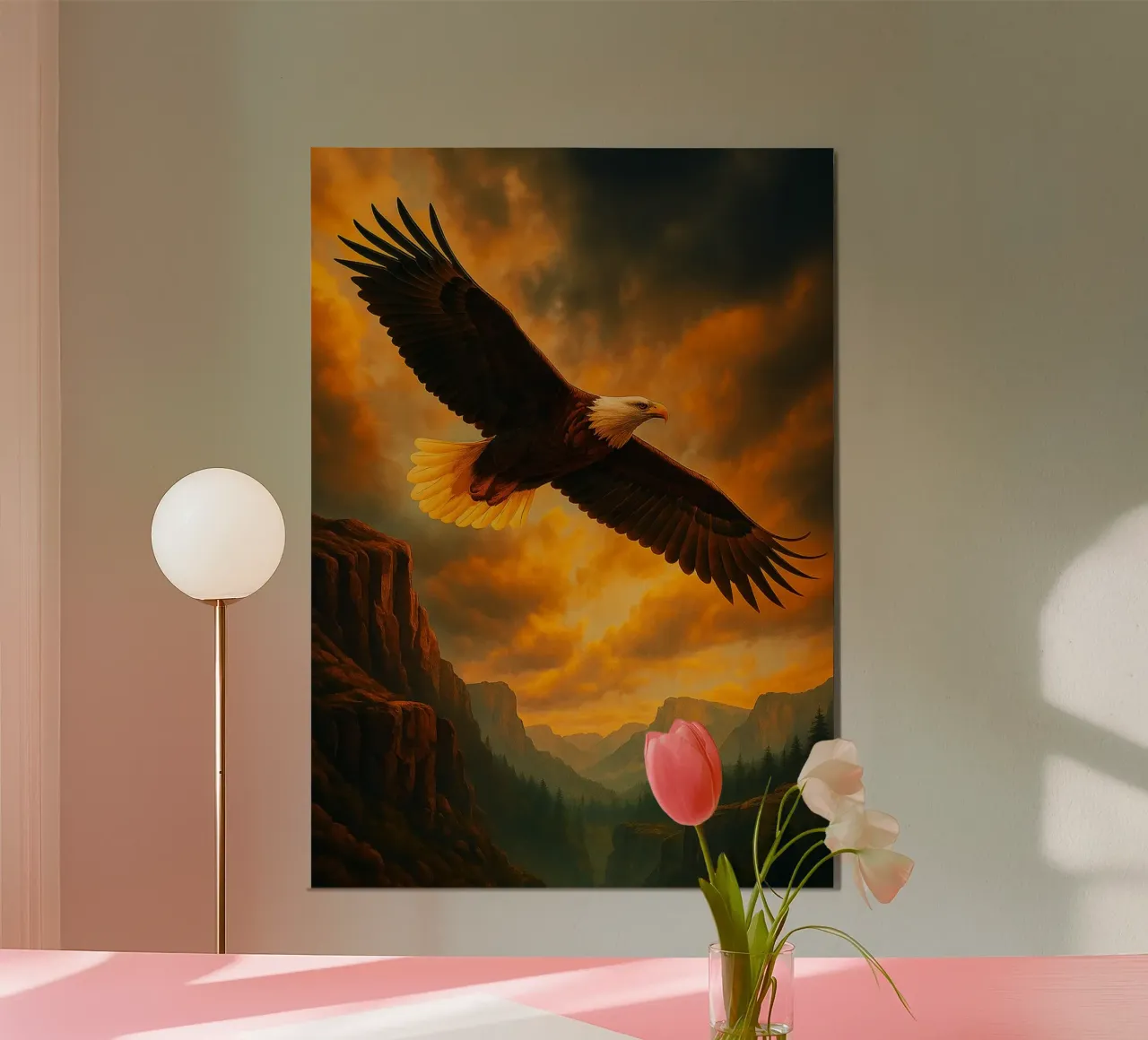 aquila che vola nel cielo vista fotografia poster da landtengs