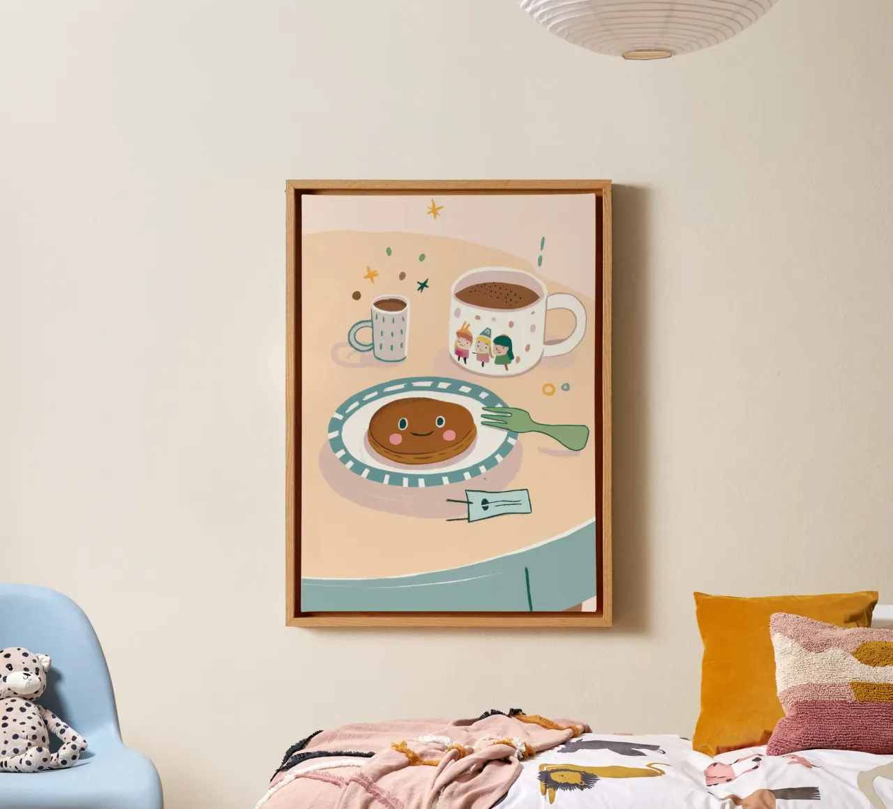 Caffè mattutino frizzante tela con Cornice a cassetta da Frame Aura