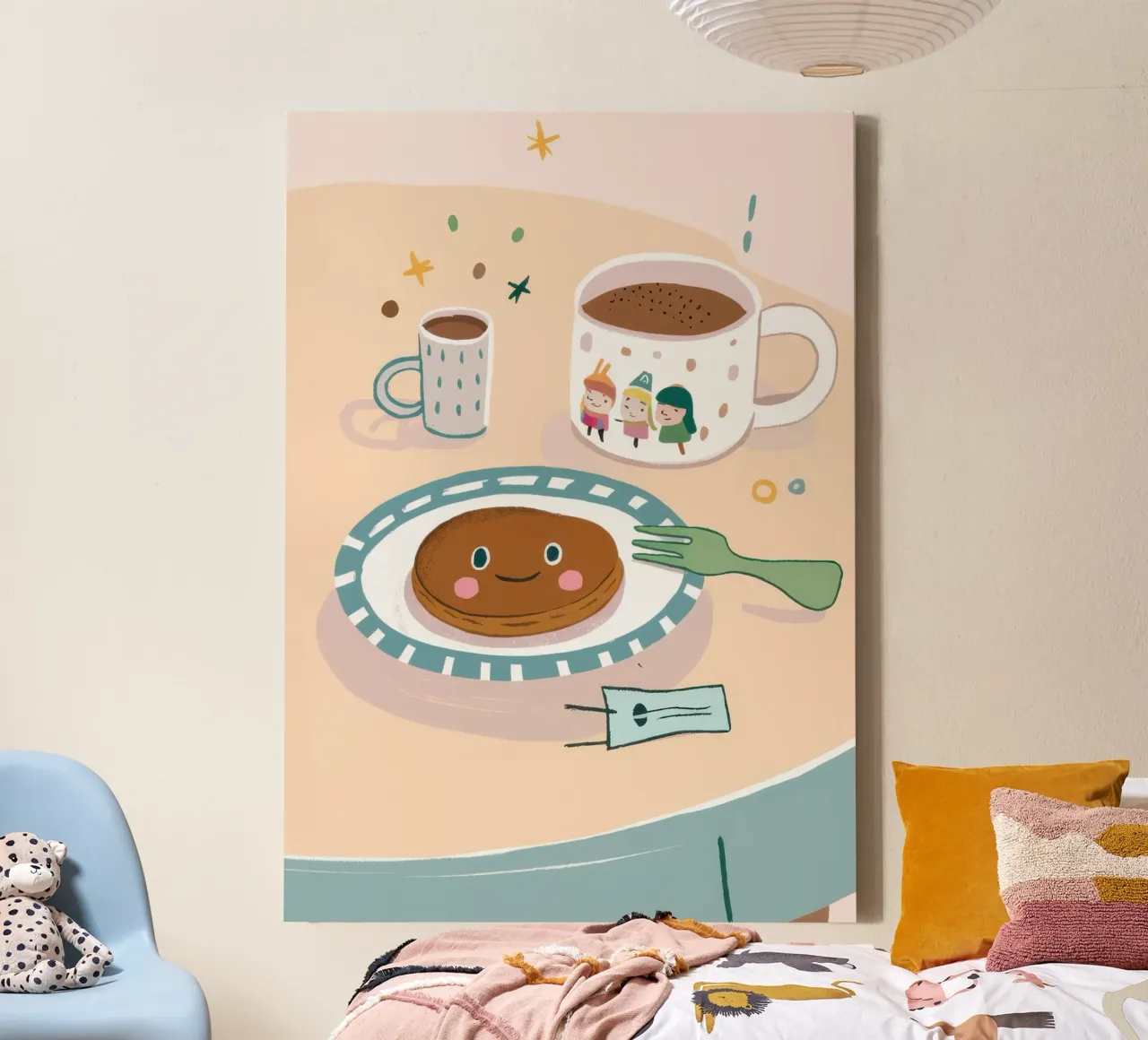 Caffè mattutino frizzante tela con Cornice a cassetta da Frame Aura