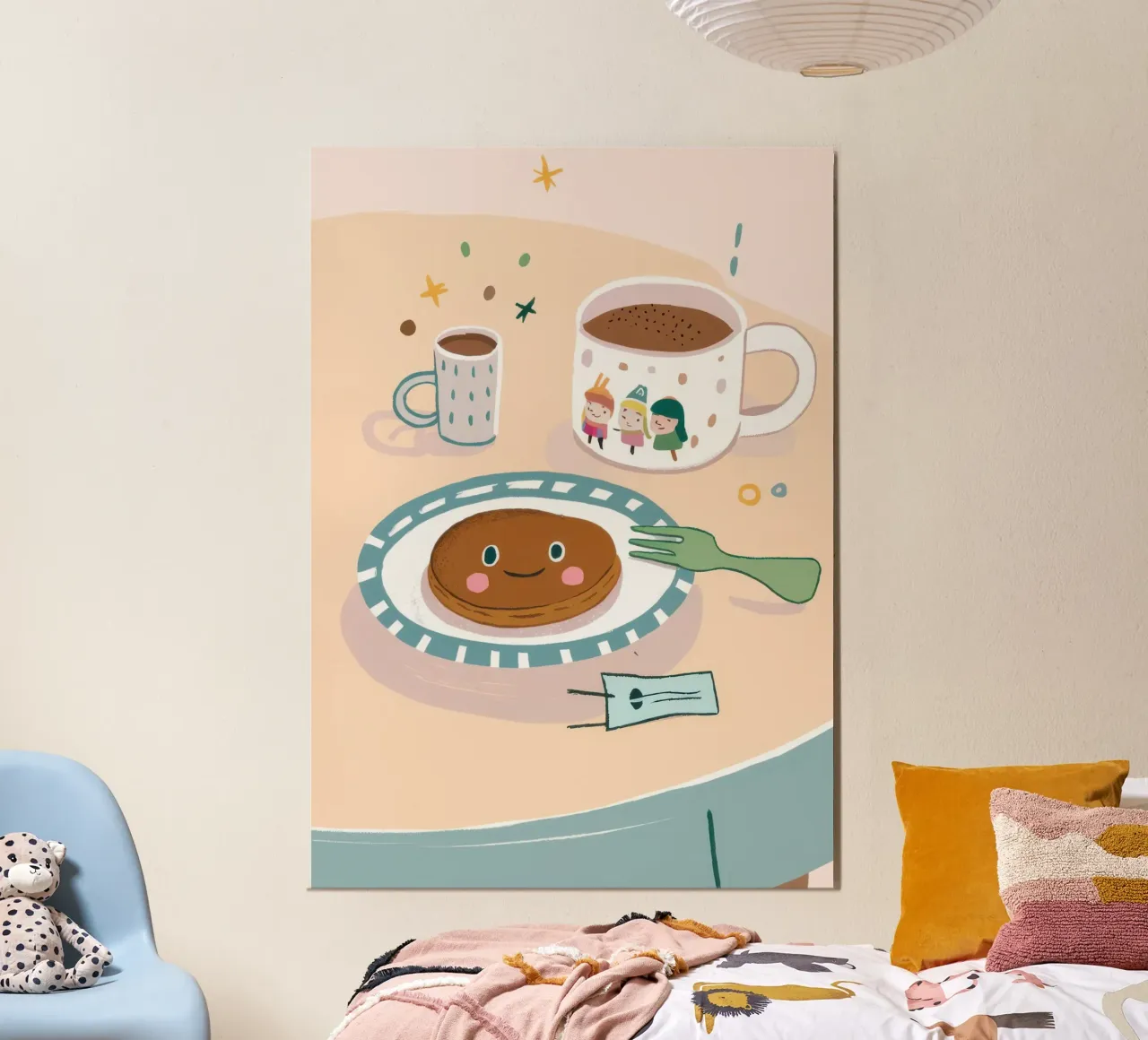 Caffè mattutino frizzante poster con telaio in plastica da Frame Aura