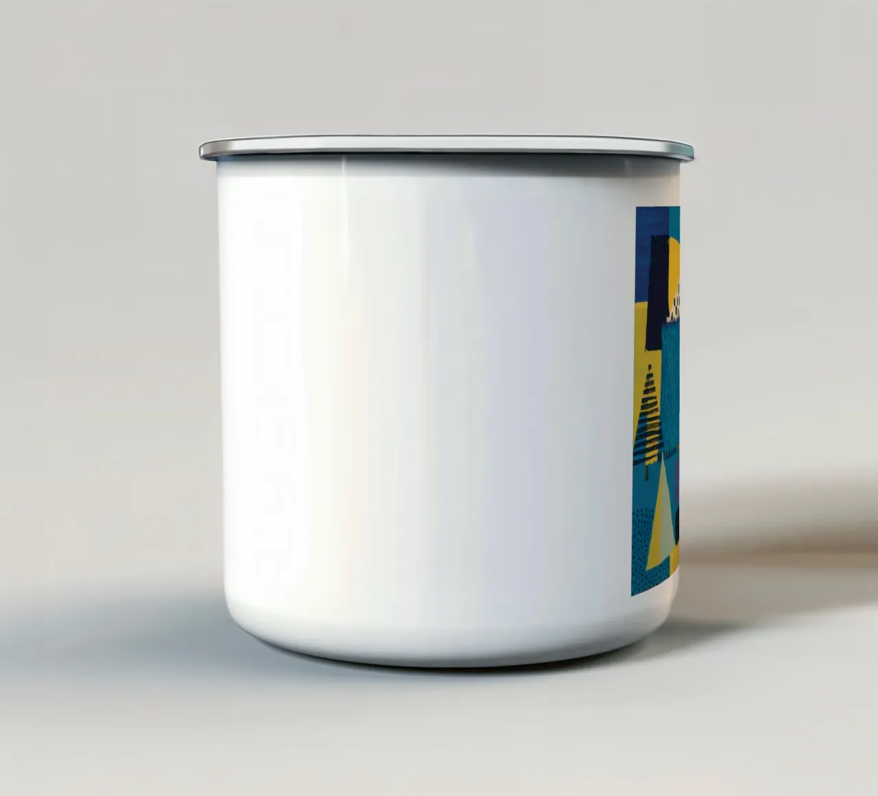 Frammenti blu e gialli tazza in smalto da Frame Aura